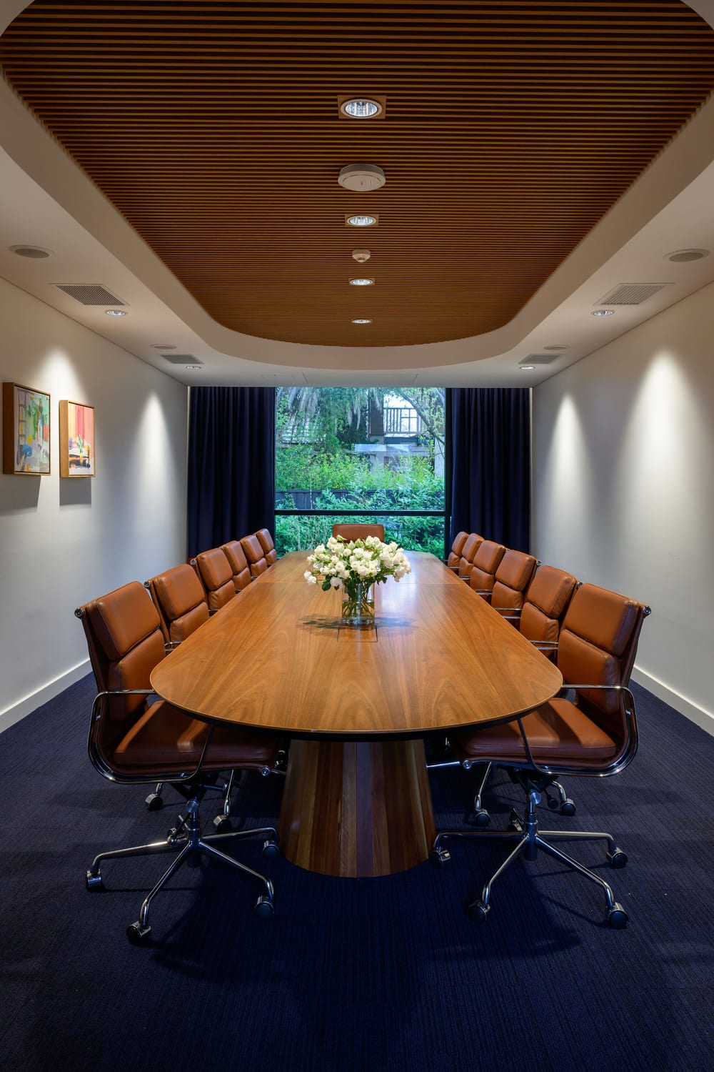 The Lamrock Room boardroom set for a strategic planning session at Yallungah