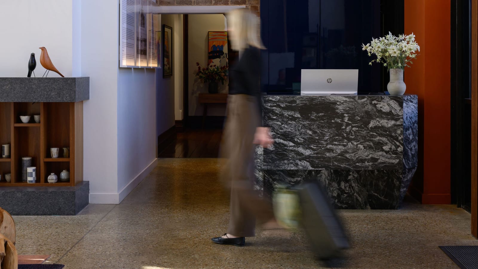 The lobby at Yallungah Boutique Hotel